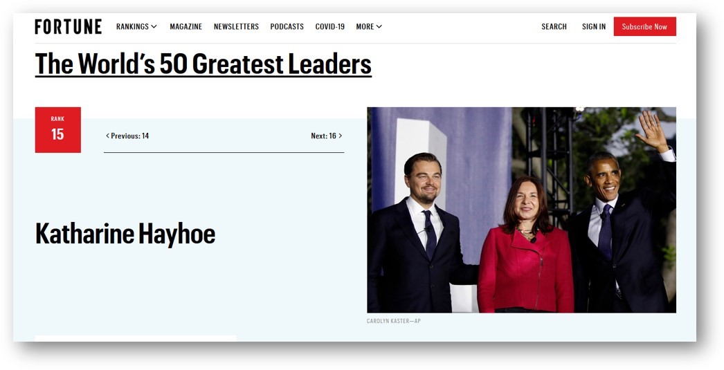 Katharine Hayhoe Katharine Hayhoe
