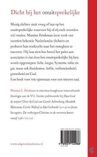 Dicht bij het onuit sprekelijke - achterkant