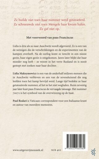 In Birkenau haatte ik niemand - achterkant