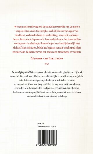 De navolging van Christus - achterkant
