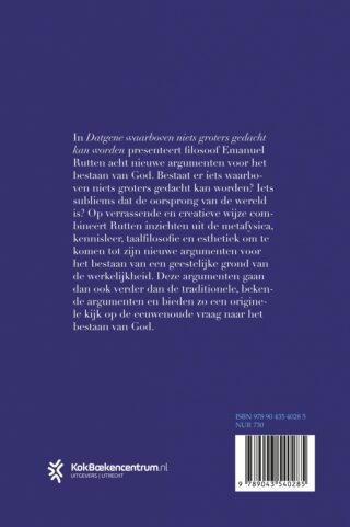 Datgene waarboven niets groters gedacht kan worden - achterkant