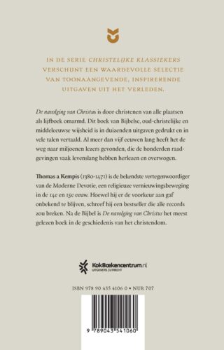 De navolging van Christus - achterkant