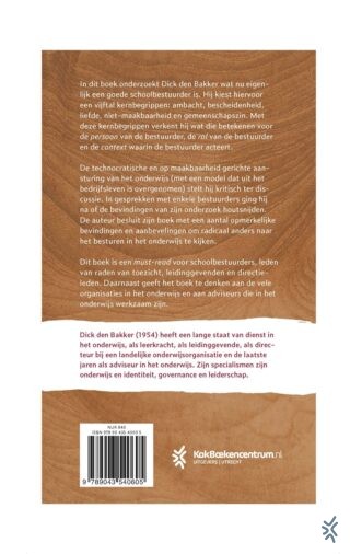 Het ambacht van de schoolbestuurder - achterkant