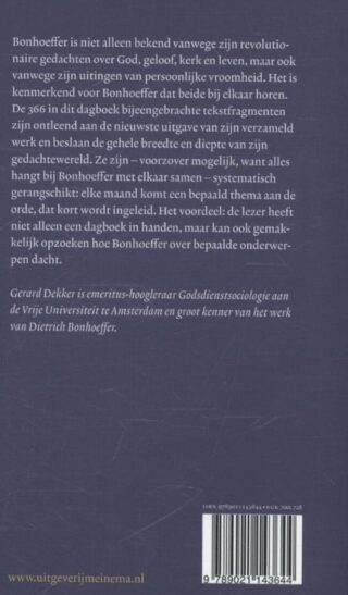 Dietrich Bonhoeffer - achterkant