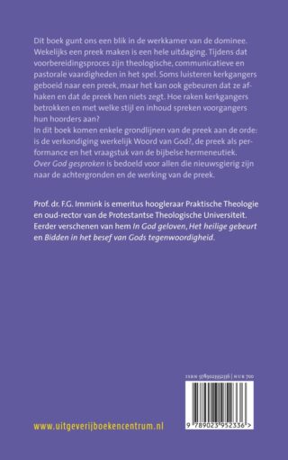 Over God gesproken - achterkant
