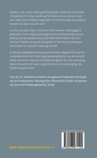 Bidden in het besef van Gods tegenwoordigheid - achterkant