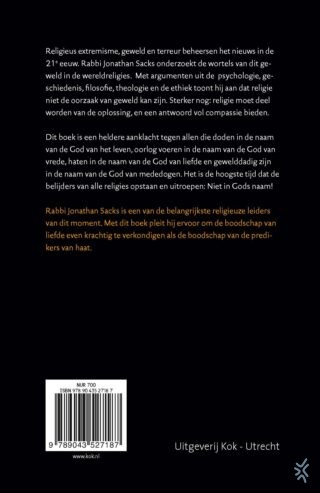 Niet in Gods naam - achterkant