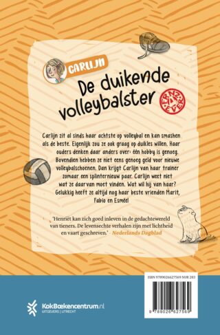De duikende volleybalster - achterkant