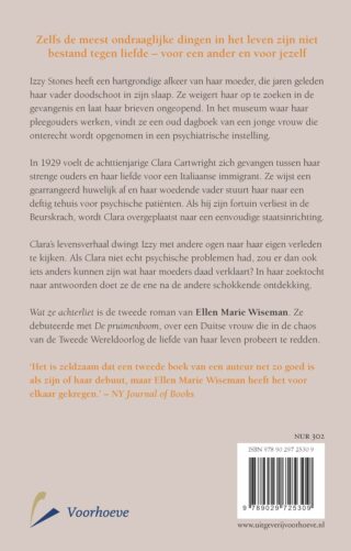 Wat ze achterliet - achterkant