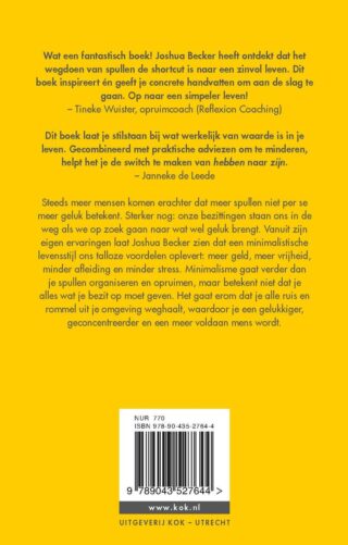 Meer door minder - achterkant