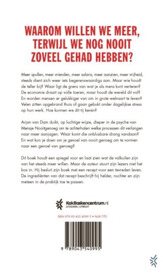 Gevangen in nooit genoeg - achterkant