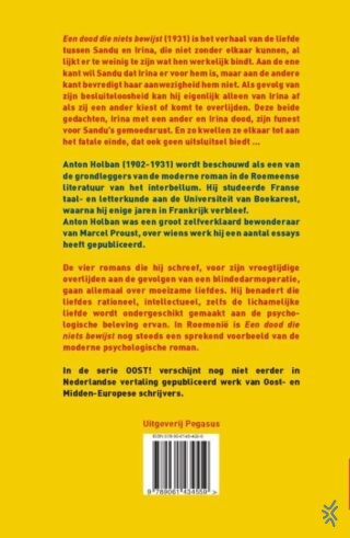 Een dood die niets bewijst - achterkant