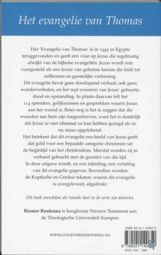 Het evangelie van Thomas - achterkant