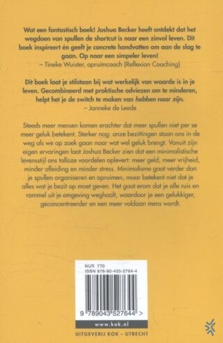 Meer door minder - achterkant