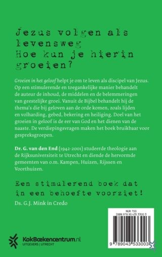 Groeien in het geloof - achterkant