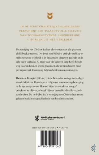 De navolging van Christus - achterkant