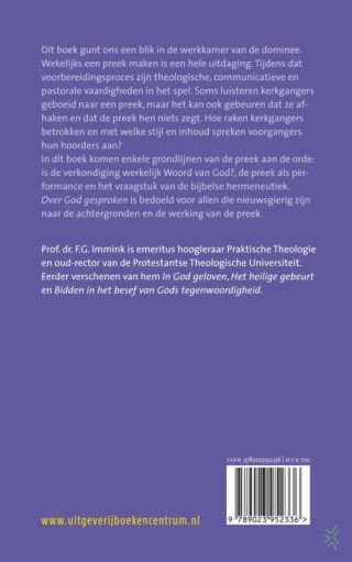 Over God gesproken - achterkant