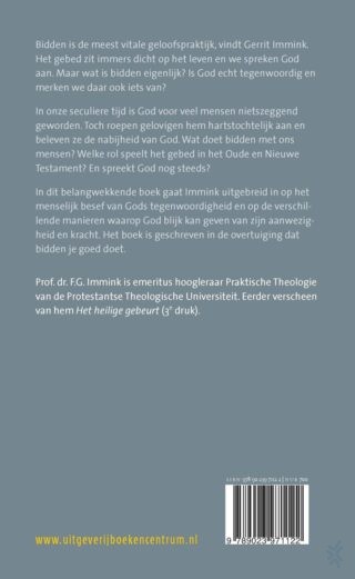 Bidden in het besef van Gods tegenwoordigheid - achterkant
