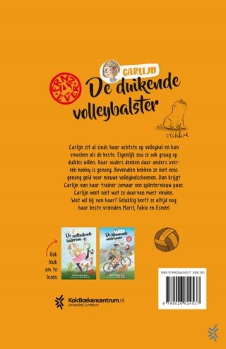 De duikende volleybalster - achterkant