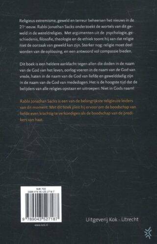 Niet in Gods naam - achterkant