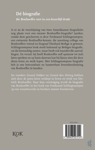 Dietrich Bonhoeffer 1906-1945 - achterkant