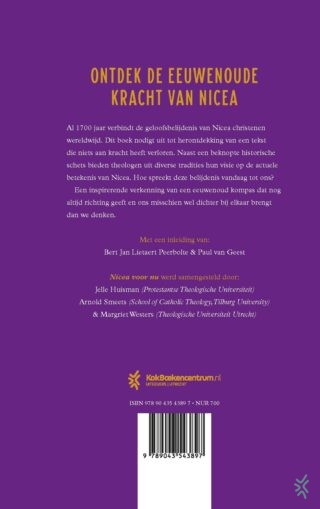 Nicea voor nu - achterkant